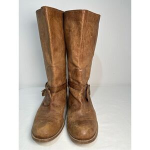 Miss Albright Specialty women’s brown leather riding style boots 10B.  #S-0487